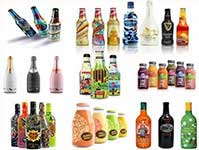 Shrink Sleeve labels  for carbonated or flat Drinks, Water, soft Drinks, Fruit Juices, Beer, Milk and Yoghurt Drinks